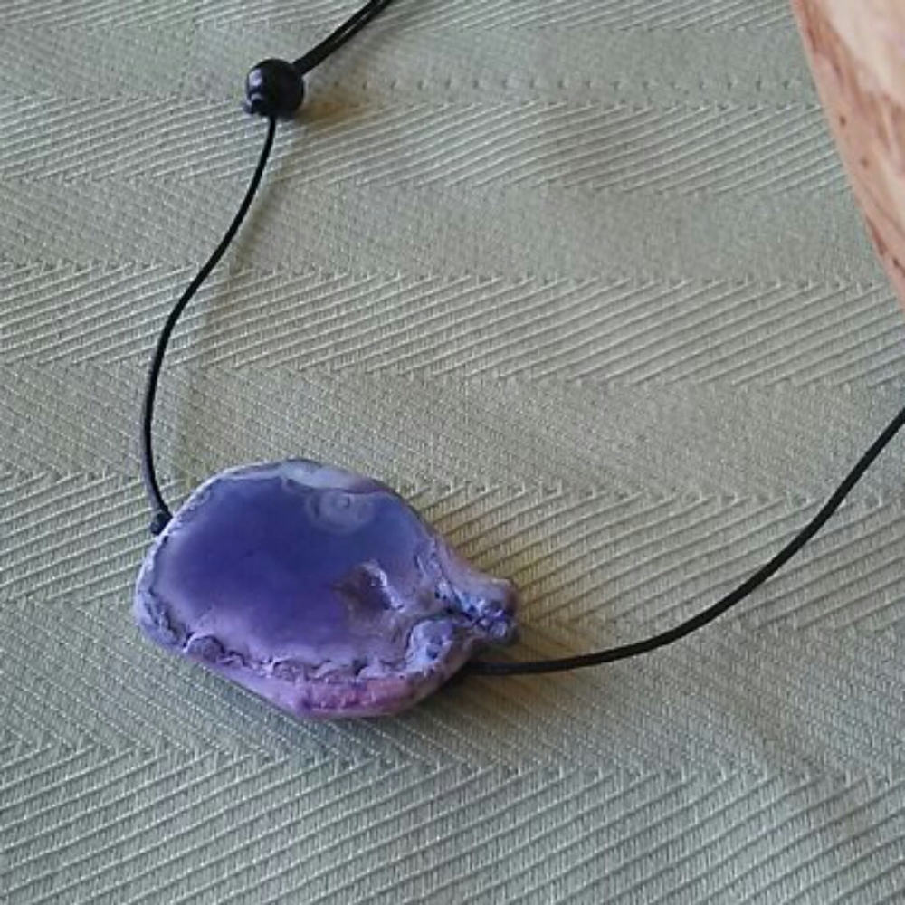 Purple Druzy Agate Necklace